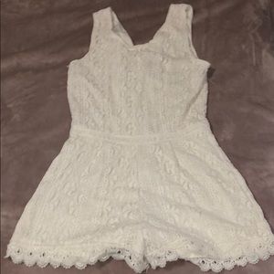 White laced romper